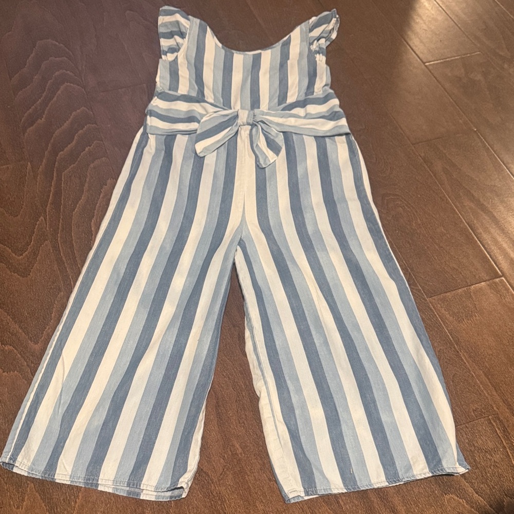 Wonder Nation Blue and White Kids Romper- Girls Size 10/12